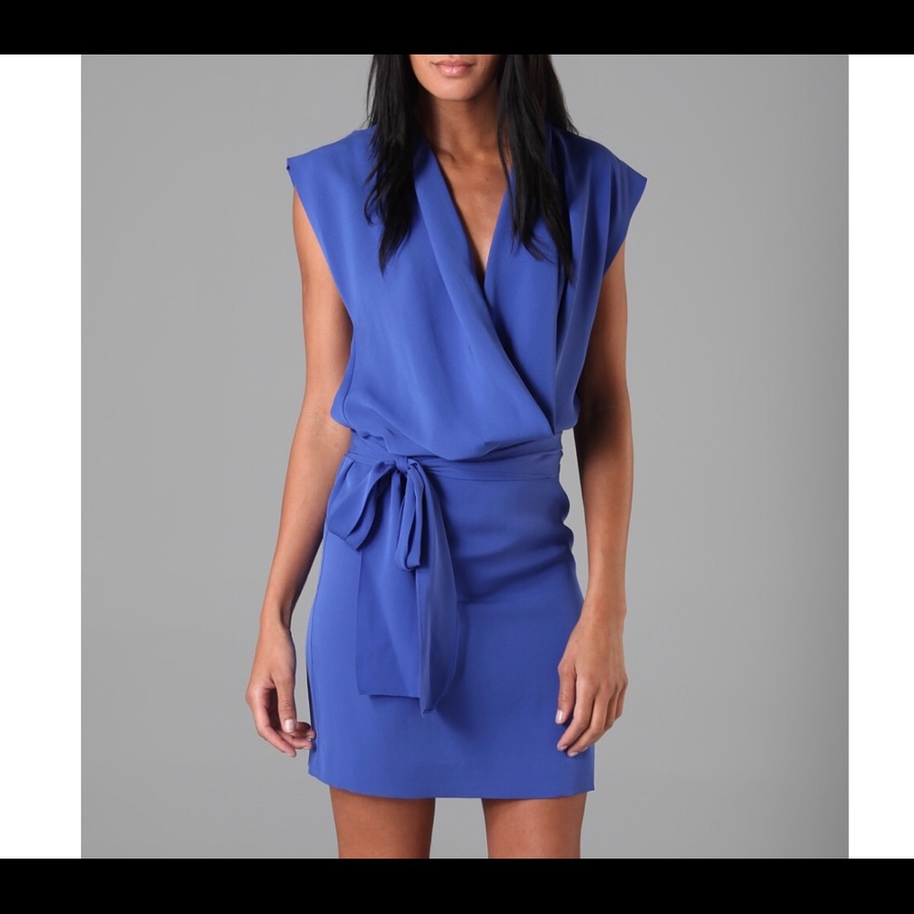Diane von Furstenburg Reara Dress SZ 6 Blue